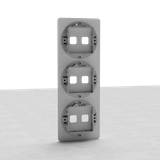 Marco (triple) de interruptor x6 vertical - Pintable