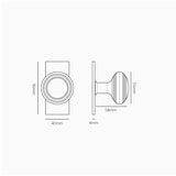 Pomo para puertas Poplar con placa corta (con muelle) - Bronce