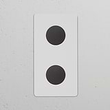 Regulador de luz x2 vertical (marco doble) - Pintable y bronce