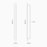 Tirador para muebles Kilburn de 384 mm - Níquel pulido