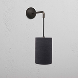 Aplique de pared colgante de latón sólido con pantalla de lino