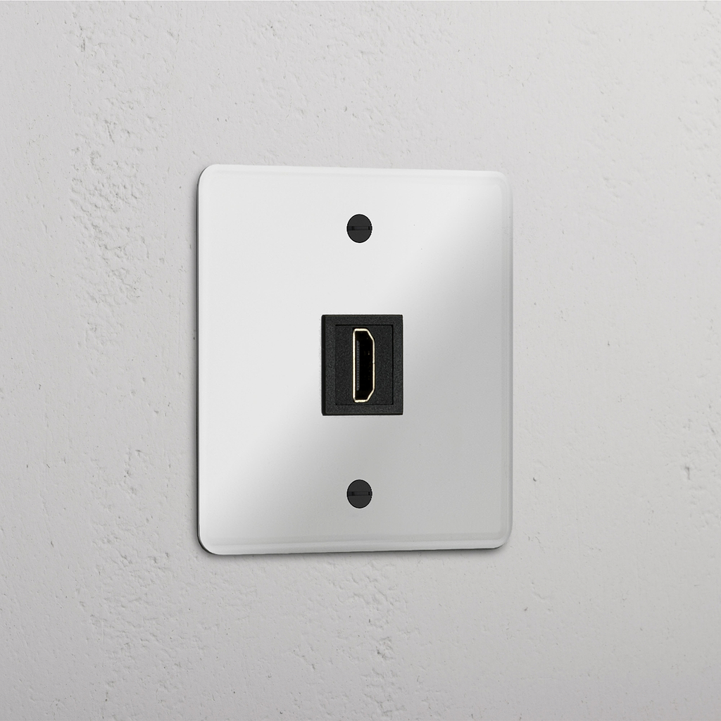 Módulo individual HDMI en traslúcido y negro - Accesorio de conectividad de alta definición