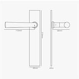 Manilla para puertas Apsley con placa larga (fija) - Latón pulido