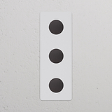 Regulador de luz x3 vertical (marco triple) - Pintable y bronce