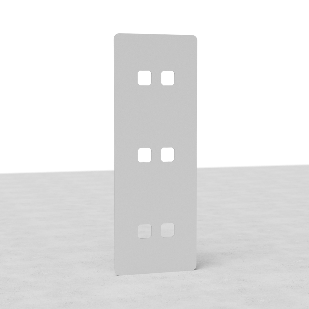 Marco (triple) de interruptor x6 vertical - Pintable