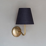Aplique de pared Malvern mediano gris Basalto - Latón antiguo