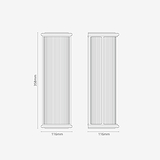 Bank, aplique de pared con vidrio acanalado - Bronce
