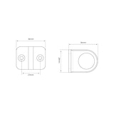 Anilla para ventana de guillotina simple Belmont - Bronce