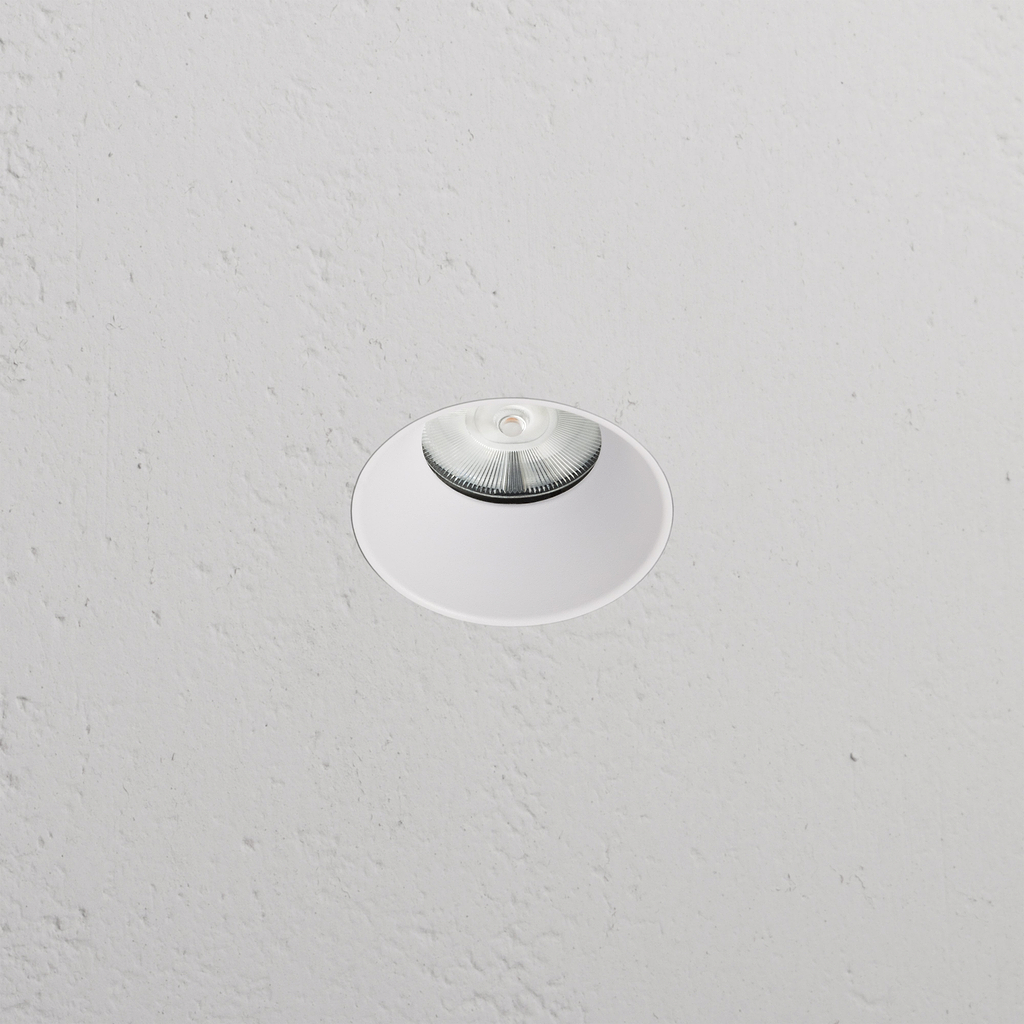 Luz focal Buxton de 50mm fija con protección contra fuego - Blanco