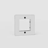 Placa de interruptor individual 45mm EU en traslúcido y negro - Solución minimalista para iluminación