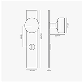 Pomo para puertas Onslow con placa larga (con muelle) y sistema giratorio - Latón antiguo