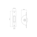 Polea para ventana de guillotina simple Belmont - Níquel pulido