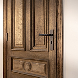 Manilla para puertas Apsley con placa larga (con muelle) y cerradura europea - Bronce