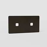 Placa de interruptor doble EU en bronce - Control de luces elegante