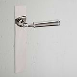 Digby Long Plate Sprung Door Handle – Polished Nickel 