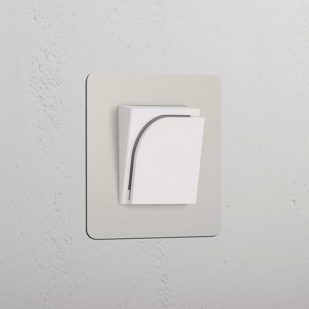 Interruptor simple hotelero para llave tarjeta - Níquel pulido y blanco
