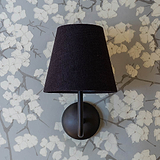 Aplique de pared Malvern mediano gris Basalto - Bronce
