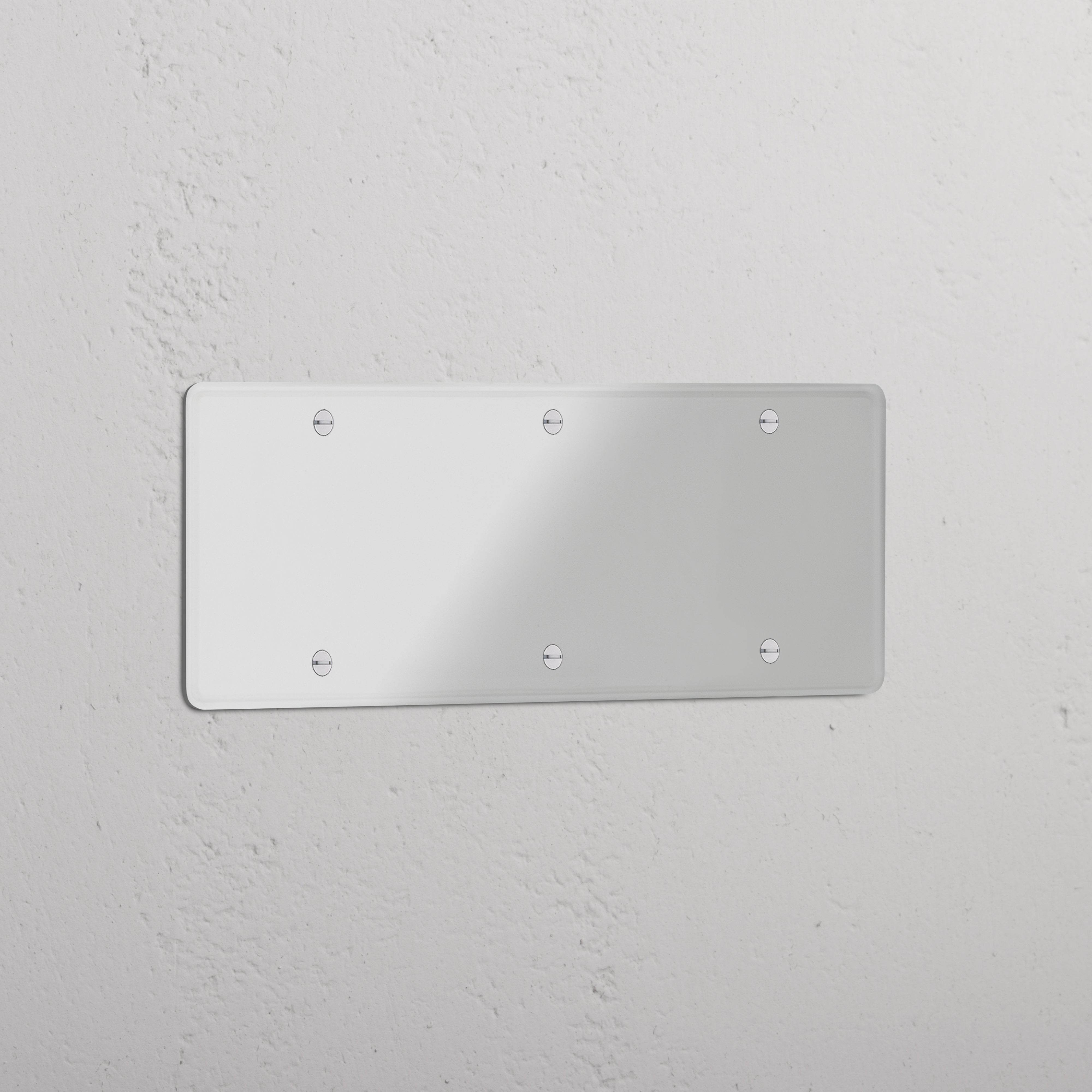 Placa ciega triple elegante en traslúcido y blanco - Detalle estético para el hogar