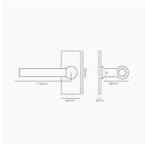 Manilla para puertas Harper con placa corta (con muelle) - Bronce