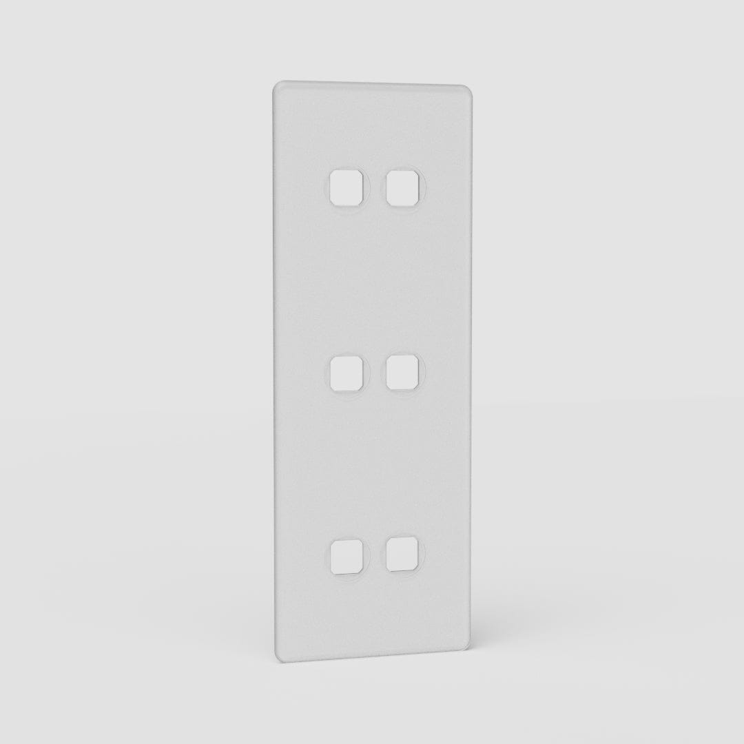 Placa de interruptor triple de seis posiciones con diseño vertical - Solución compacta para iluminación