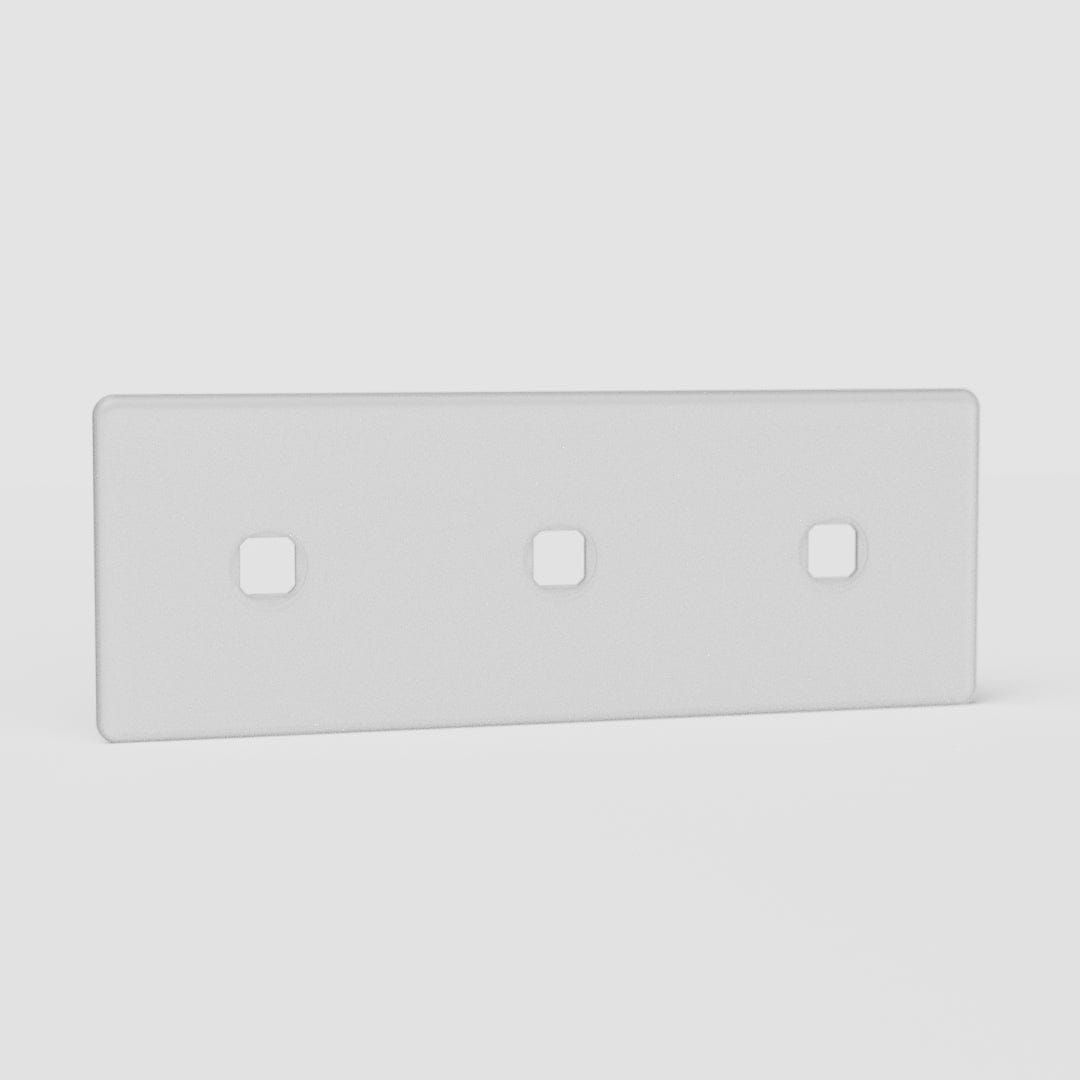 Placa de interruptor triple EU en traslúcido - Accesorio versátil transparente para interruptores de luz