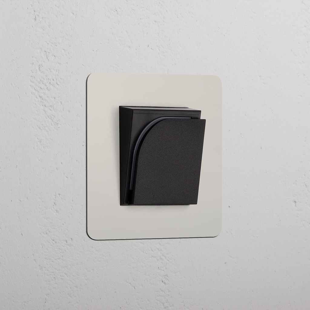 Interruptor simple hotelero para llave tarjeta - Níquel pulido y negro