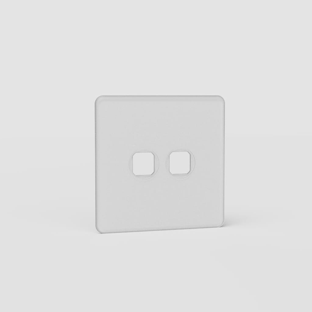 Placa de interruptor individual x2 EU - Traslúcido