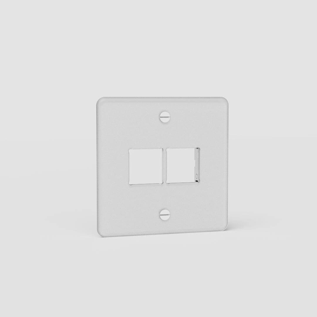 Placa de interruptor individual Keystone x2 EU - Traslúcido y blanco