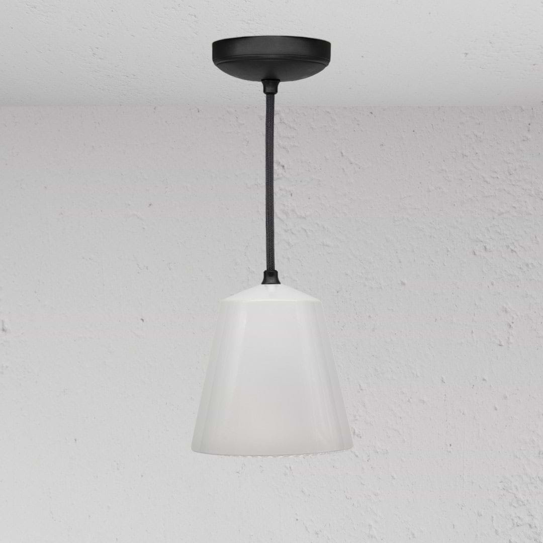 Lámpara de techo colgante Richmond mediana con porcelana - Bronce