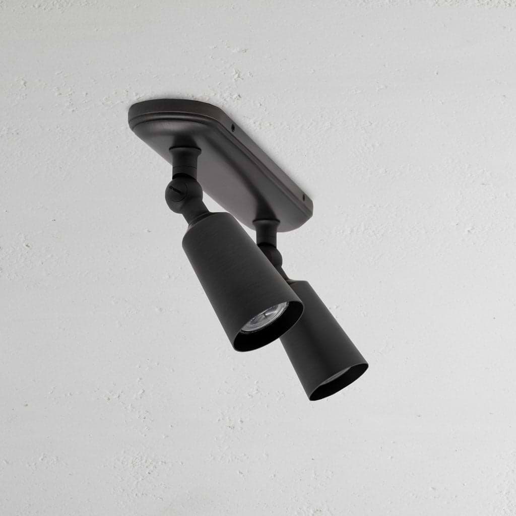Lámpara de techo doble Baylis pequeña (35 mm) - Bronce