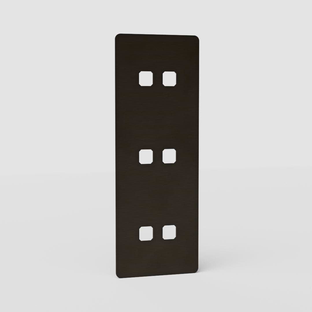 Placa de interruptor triple x6 (vertical) EU - Bronce