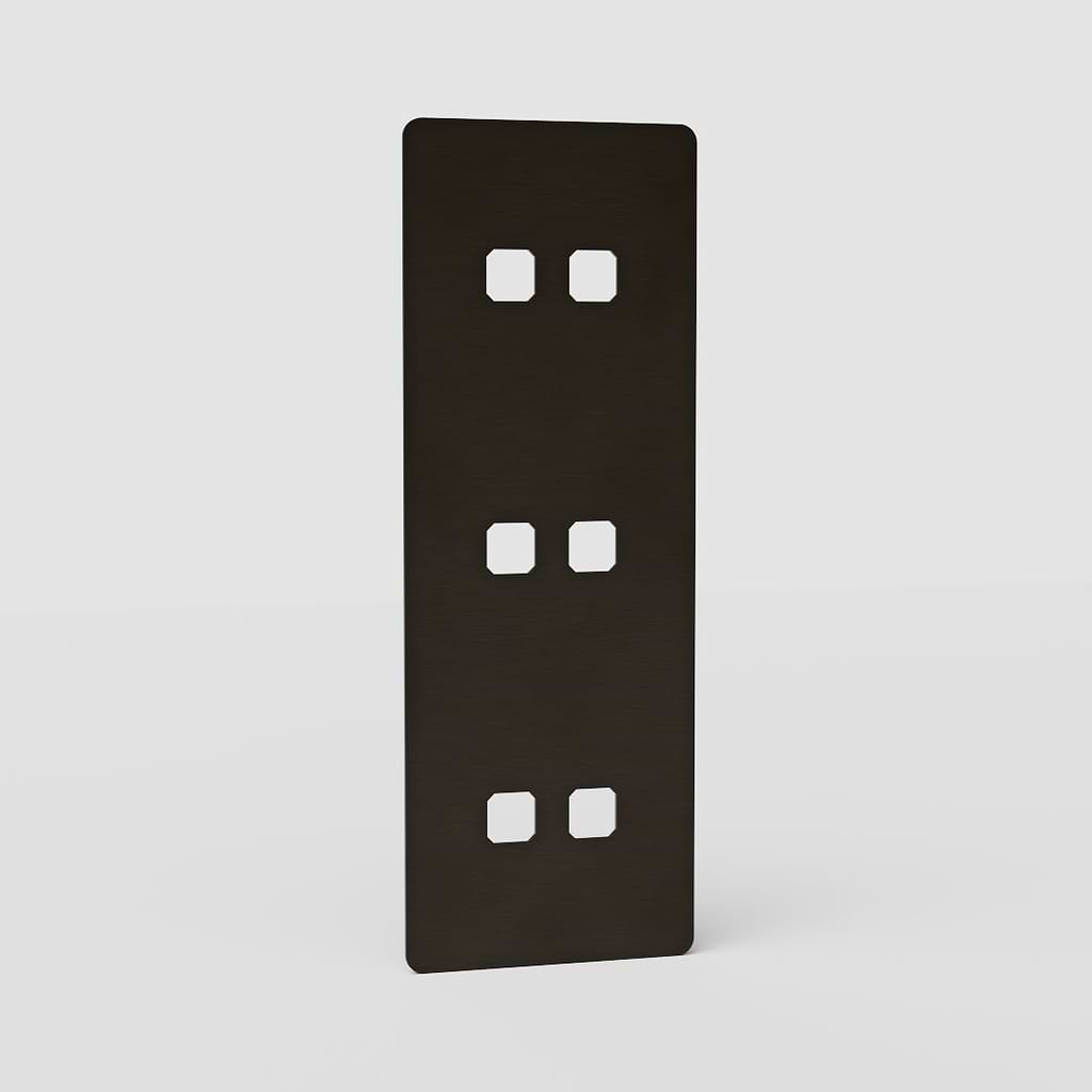 Placa de interruptor triple x6 (vertical) EU - Bronce