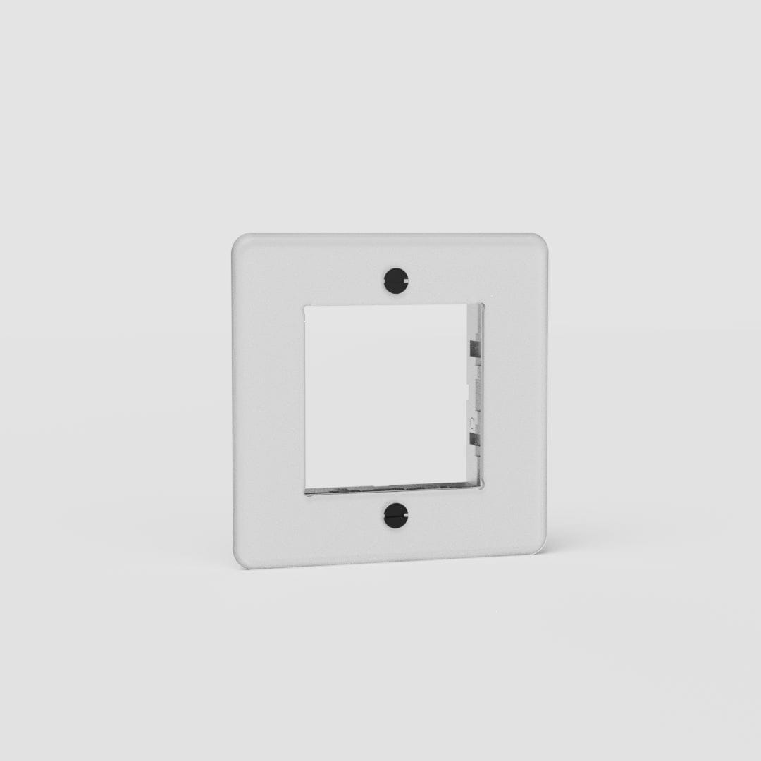 Placa de interruptor individual 45 mm EU - Traslúcido y negro