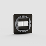 Functional Dual-Function Single Keystone Switch Plate in Bronze - on White Background