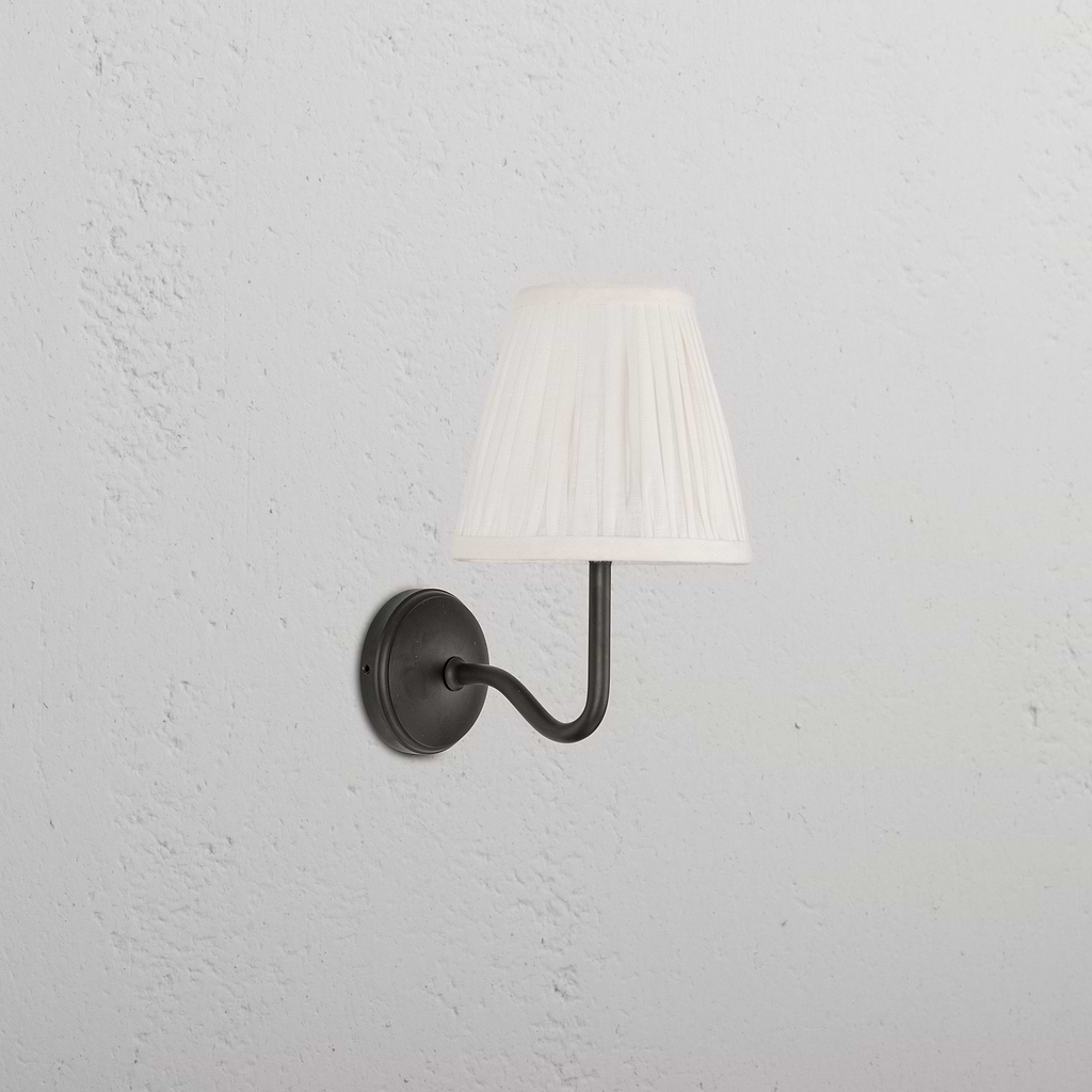 Malvern Petite Applique Murale Blanc Albâtre - Bronze