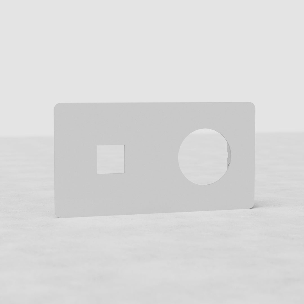 Plaque (Double) Insert Keystone x1 & Insert Rond x1 - Peignable