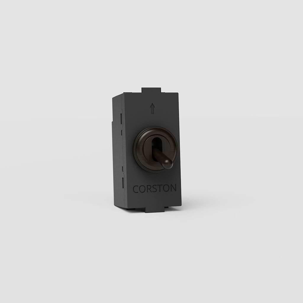 Retractive Toggle Switch in Bronze EU - User-friendly Light Control Tool