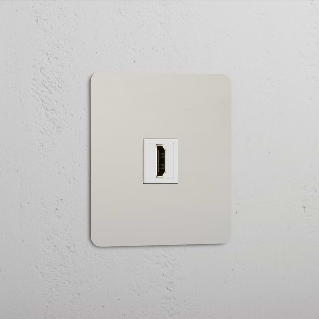 High-Definition Video Accessory: Single HDMI Module in Polished Nickel White