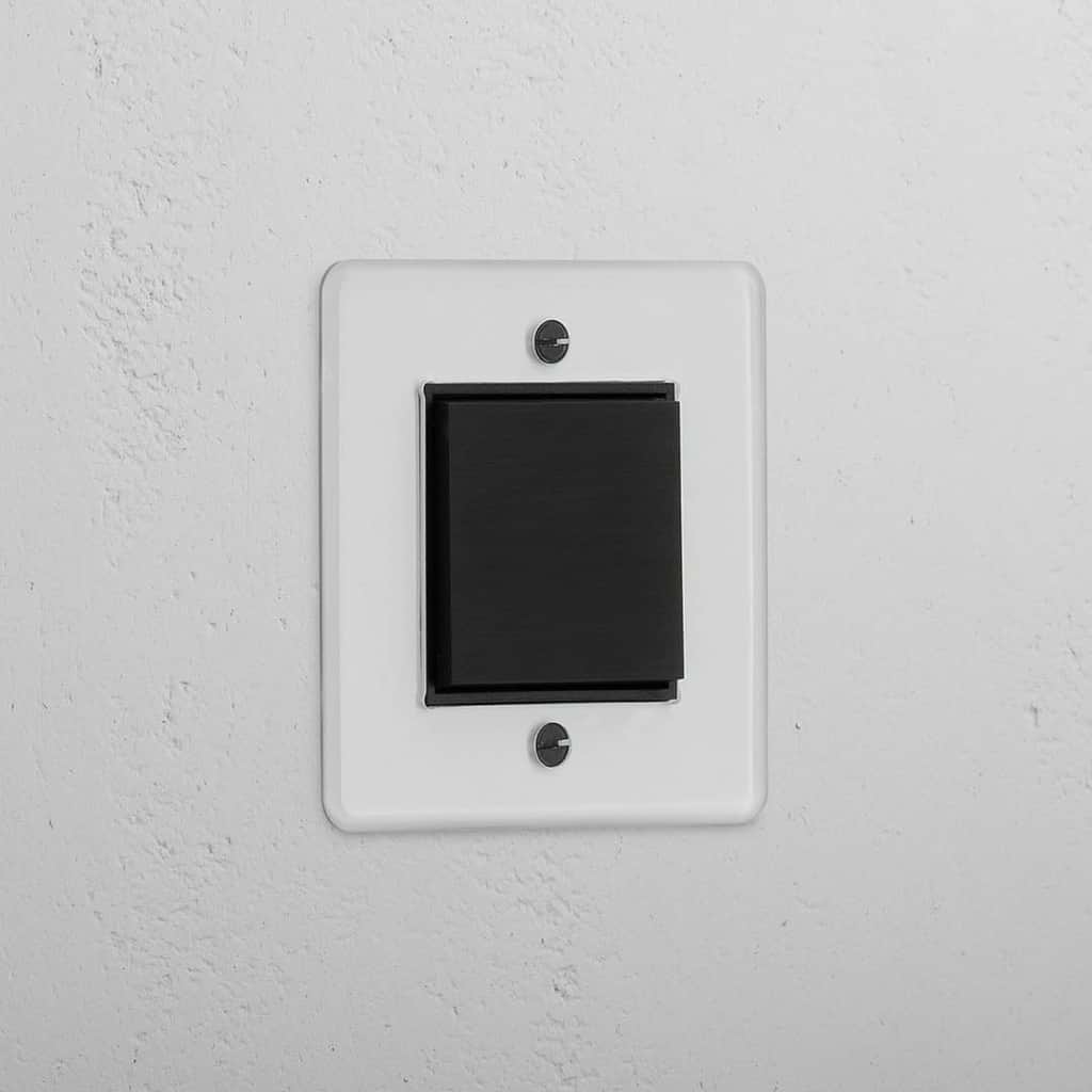 Central Single Rocker Switch in Clear Bronze Black - Efficient Light Management Solution
