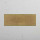 Antique Brass Triple Blank Plate, Minimalistic Style on White Background