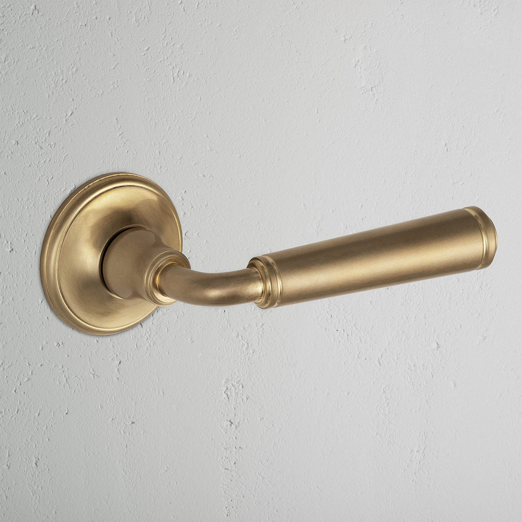 Digby Poignée de Porte Fixe - Laiton Ancien