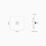 Prise TV (Plaque Simple) - Bronze (Insert Noir)