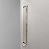 Polished Nickel Harper Single Pull Handle with Plate 500mm on White Background