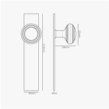 Poplar Bouton de Porte à Ressort à Plaque Longue - Nickel Poli