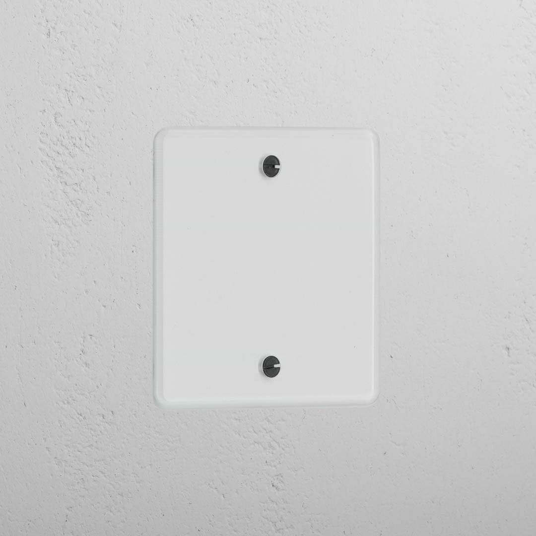 Sleek Clear Black Single Blank Plate - Stylish Home Detail