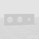Plaque (Triple) Insert Keystone x1 & Insert Rond x2 - Peignable