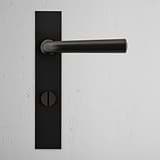 Apsley Poignée de Porte à Ressort à Plaque Longue et Barrette Tournante - Bronze