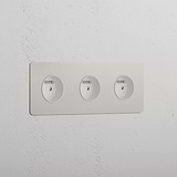 Triple 3x French Power Module - Polished Nickel White