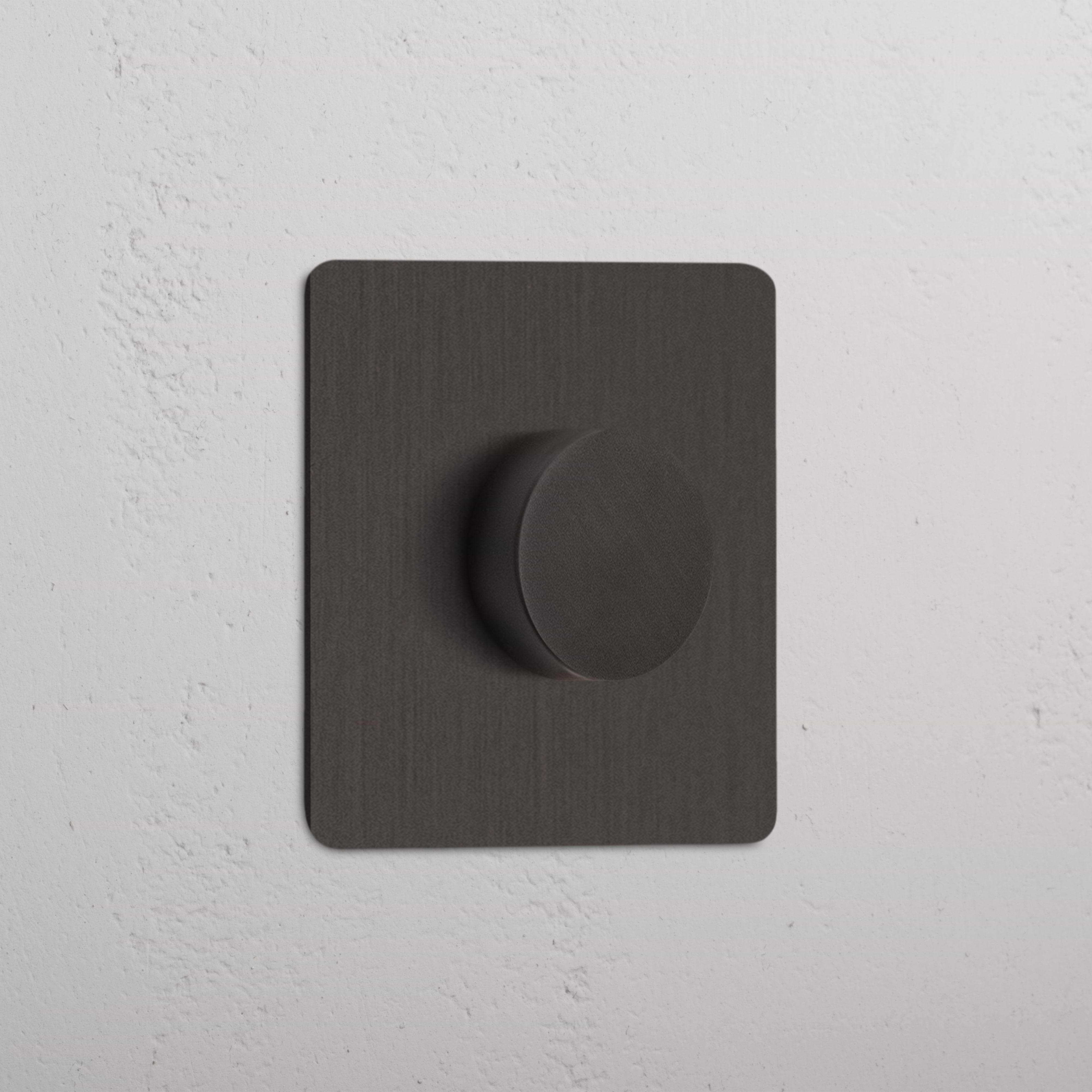 Variateur Multidirectionnel (Plaque Simple) en bronze sur une simple plaque murale rectangulaire.