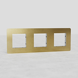 Triple 45mm Switch Plate in Antique Brass - Classic EU Home Accessory